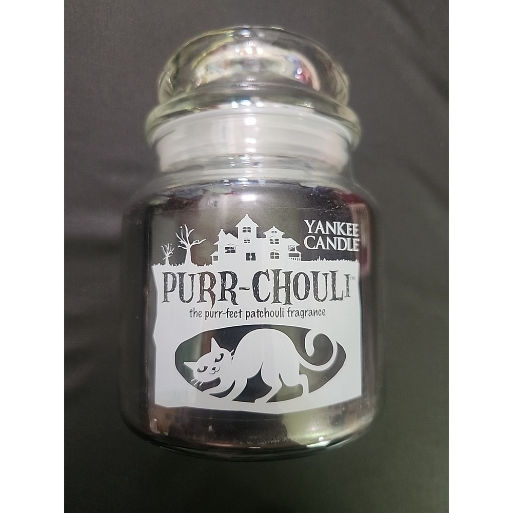 New Retired RARE Yankee Candle PURR-CHOULI CAT HALLOWEEN 14.5 Oz Single Wick